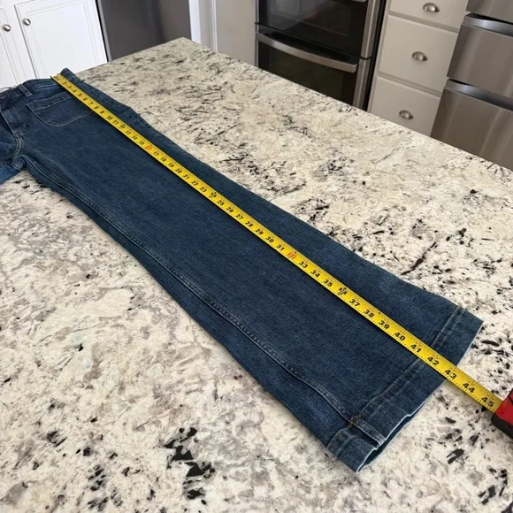 & Other Stories High Rise Flare Patch Pocket Jeans Medium Wash Size 29 - Picture 12 of 16